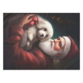 Katoen de Tulear met Kerstmis Tafelkleed (Voorkant (Horizontaal))