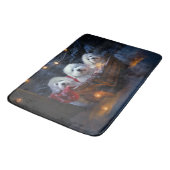 Katoen De Tulear Sneeuwslee Kerstdecoratie Badmat (Gekanteld)