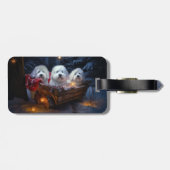 Katoen De Tulear Sneeuwslee Kerstdecoratie Bagagelabel (Achterkant horizontaal)