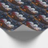 Katoen De Tulear Sneeuwslee Kerstdecoratie Cadeaupapier (Hoek)