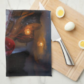 Katoen De Tulear Sneeuwslee Kerstdecoratie Theedoek (Quarter Fold)