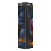 Katoen De Tulear Sneeuwslee Kerstdecoratie Thermosbeker (Achterkant)