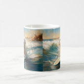 Katoen De Tulear Strand Surfen Schilderij Koffiemok (Center)