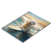 Katoen De Tulear Strand Surfen Schilderij Notitieboek (Linkerzijde)