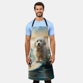 Katoen De Tulear Strand Surfen Schilderij Schort (Gedragen)