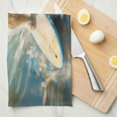 Katoen De Tulear Strand Surfen Schilderij Theedoek (Quarter Fold)