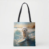 Katoen De Tulear Strand Surfen Schilderij Tote Bag (Voorkant)