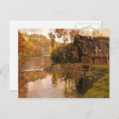 Katoen door een Stroom door Frits Thaulow Briefkaart (Voorkant / Achterkant)