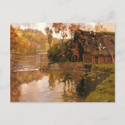 Katoen door een Stroom door Frits Thaulow Briefkaart (Voorkant)