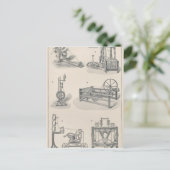 Katoen draaien I Briefkaart (Staand voorkant)