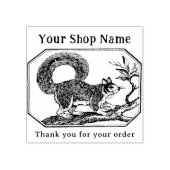 Katoen Eekhoorn Sjabloon Kleine Onderneming Rubberstempel (Afrduk)