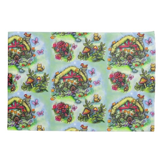 Katoen en bloemen, Kussensloop (Achterkant-Links)