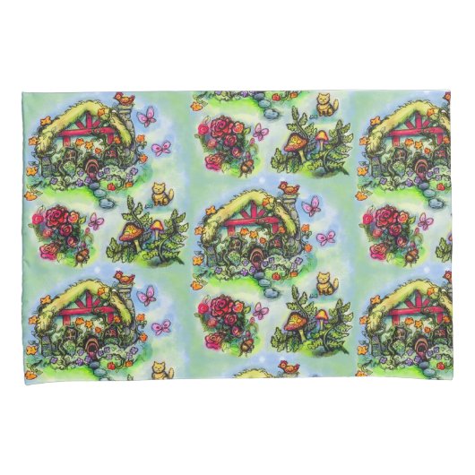 Katoen en bloemen, Kussensloop (Voorkant-Rechts)