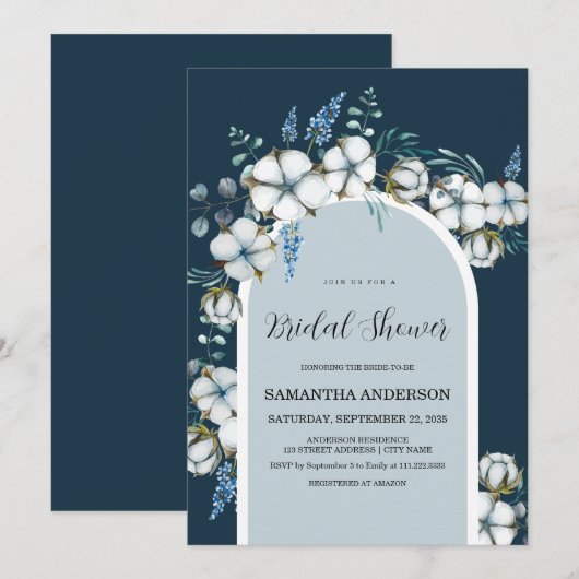 Katoen en eucalyptusboog Vrijgezellenfeest Kaart (Voorkant / Achterkant)