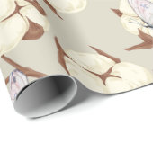 Katoen en katoendeeg, buisjes, botanisch cadeaupapier (Rol Hoek)