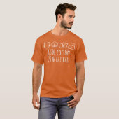 Katoen en kattenhaar grappige kat t-shirt (Voorkant volledig)