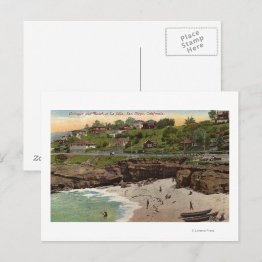 Katoen en strand in La Jolla Briefkaart (Voorkant / Achterkant)