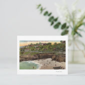 Katoen en strand in La Jolla Briefkaart (Staand voorkant)