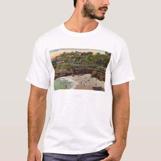 Katoen en strand in La Jolla T-shirt (Voorkant)