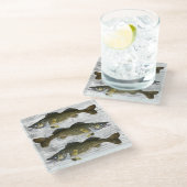 Katoen en tassen Gevist Glazen Onderzetter (Schuin)