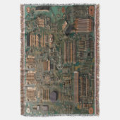 Katoen en troepenkrankjes voor groen en cooper deken (Voorkant Verticaal)