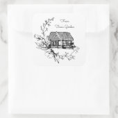 Katoen en vloerkankers vierkante sticker (Tas)