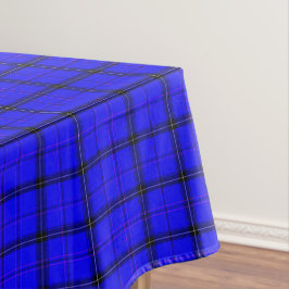 Katoen en zwarte lijnen | Country Blue Tartan Plai Tafelkleed