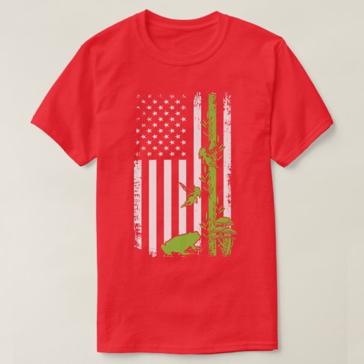 Katoen, esthetisch Amerikaans-Amerikaanse vlag, pa T-shirt (Design voorkant)