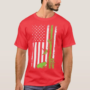 Katoen, esthetisch Amerikaans-Amerikaanse vlag, pa T-shirt