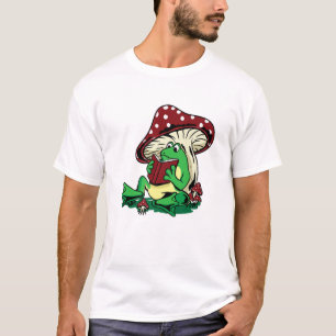 Katoen esthetisch Kawaii Kikker lezen Boek M T-shirt
