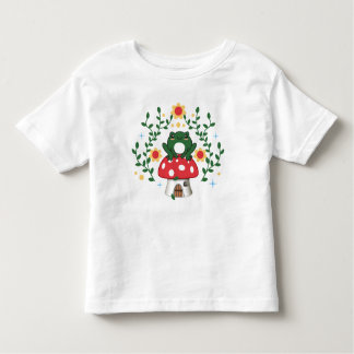 Katoen esthetisch Kawaii Kikker op paddenstoelkato Kinder Shirts