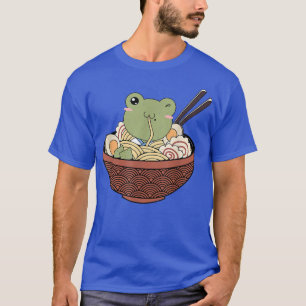 Katoen esthetisch Kawaii KikkerJapanse ramen N T-shirt