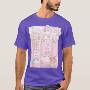 Katoen esthetisch Kawaii Kikkerriemelk T-shirt