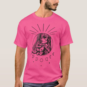 Katoen esthetisch kikkervisje dat Banjo speelt T-shirt