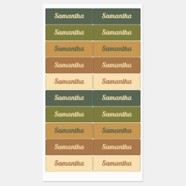 Katoen, esthetische kleuren, paletnaamlabels labels