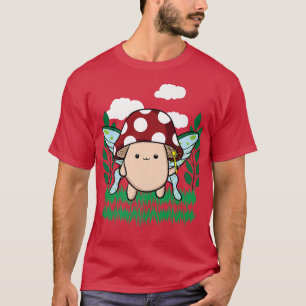 Katoen esthetische spoeling Kawaii Fairy paddensto T-shirt