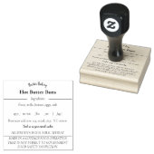 Katoen Etiket Rubberstempel (Gestempeld)