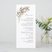 Katoen & Eucalyptus huwelijksmenu Menu (Staand voorkant)