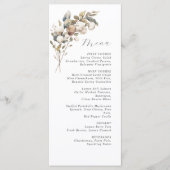 Katoen & Eucalyptus huwelijksmenu Menu (Voorkant)