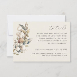 Katoen & Eucalyptus trouwgegevens kaart