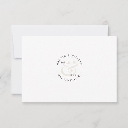 Katoen & Eucalyptus trouwgegevens kaart (Achterkant)