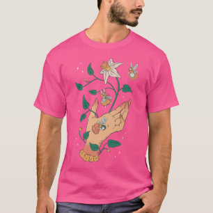 Katoen Fairy Mooy, esthetische haargolfbreker T-shirt