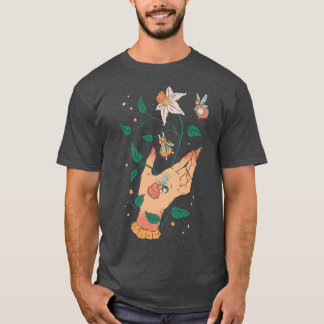 Katoen Fairy Mooy, esthetische haargolfbreker T-shirt