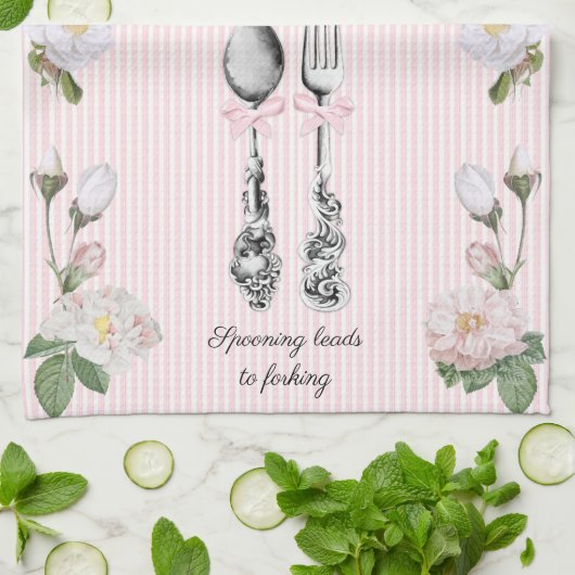 Katoen flesbloem theedoek (Gevouwen)