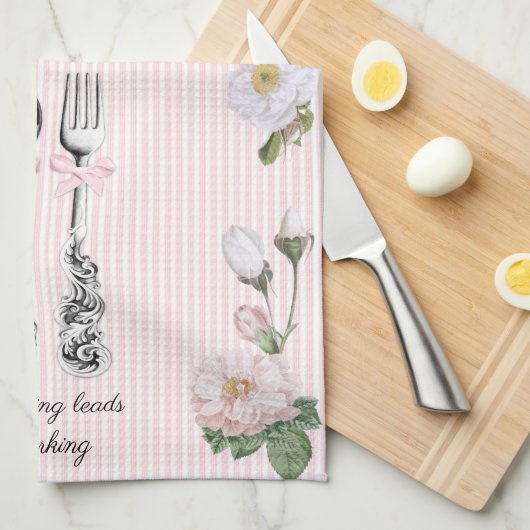 Katoen flesbloem theedoek (Quarter Fold)