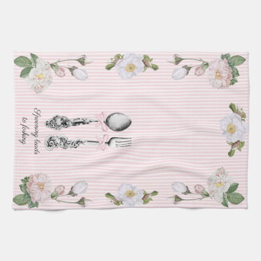 Katoen flesbloem theedoek (Horizontaal)