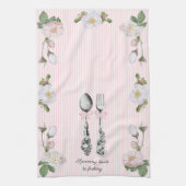 Katoen flesbloem theedoek (Verticaal)