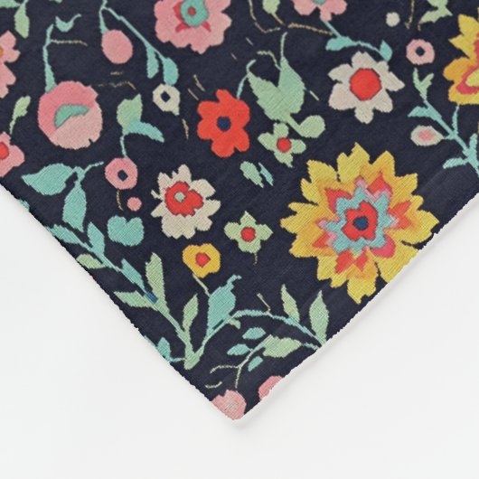 Katoen Floral Fleece Deken (Hoek)