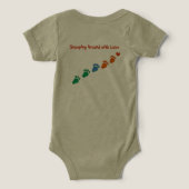 Katoen Gelukkige Dinosaurus (Design achterkant)