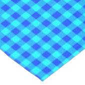 Katoen Gingham Plaid Textuur | Blauw geruit Tafelkleed (Gekanteld)